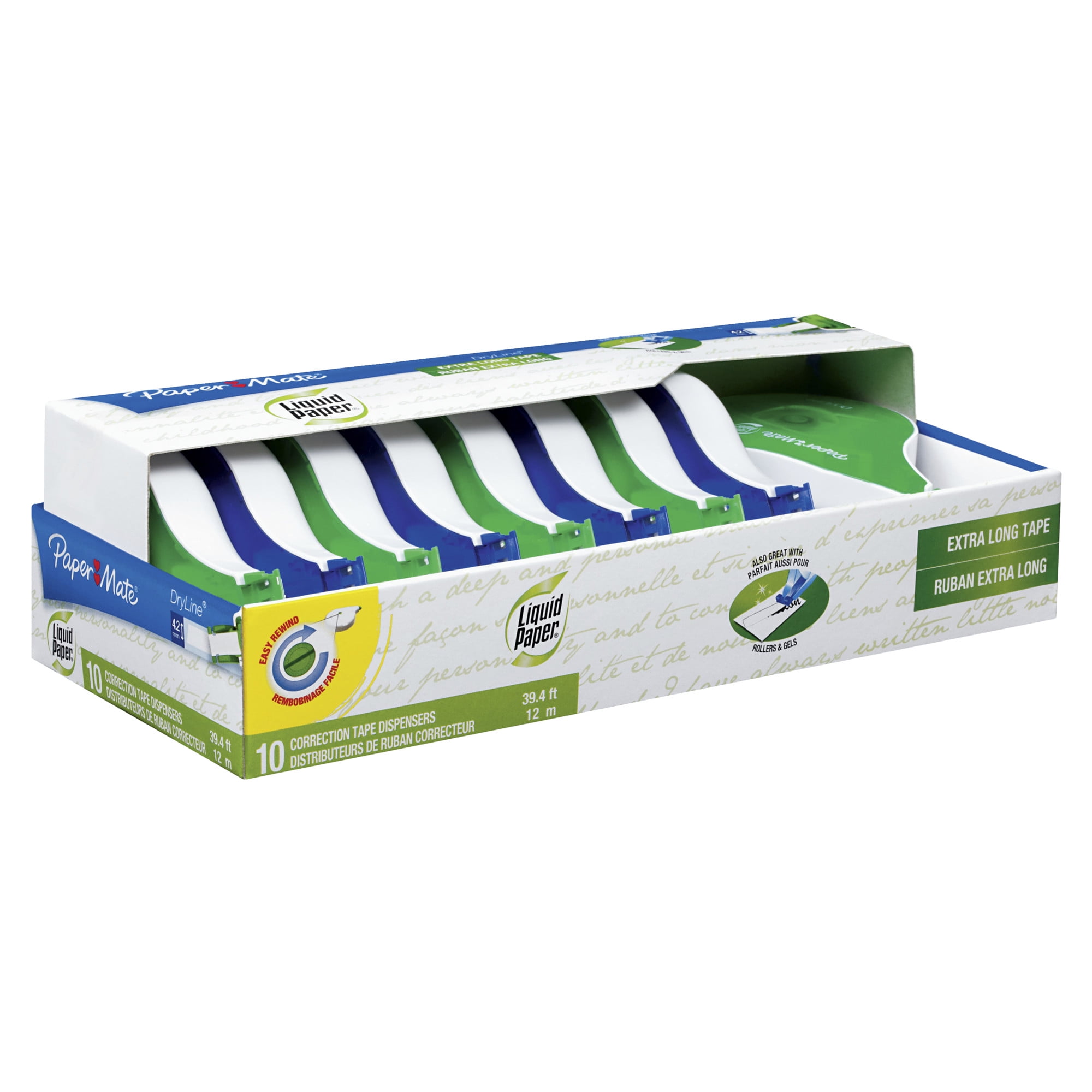 Paper Mate Liquid Paper DryLine Correction Tape 15 W x 384 L White Pack Of  10 - Office Depot