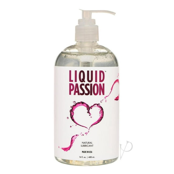 Liquid Passion Natural Water-Based Personal Lube, pH Friendly, Fragrance-Free & Hydrating, Safe for Toys & Condoms – Made in USA, 16 Fl Oz