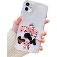 thumbnail image 1 of Liquid Phone Case Compatible with iPhone 11, Cool Cartoon Design, Floating Bumper Protective Case Hard Back Shell Cover (Cute Cows, iPhone 11), 1 of 13