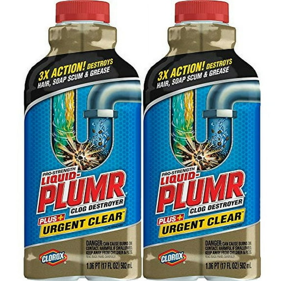 Liquid-Plumr, 17oz 2-Pack, Clear