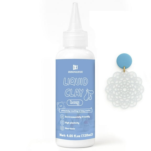 Liquid Polymer Clay Translucent, 4.05 fl oz, for DIY Enthusiasts, Education and Crafting, Easy to Shape & Multi-Mold Compatible