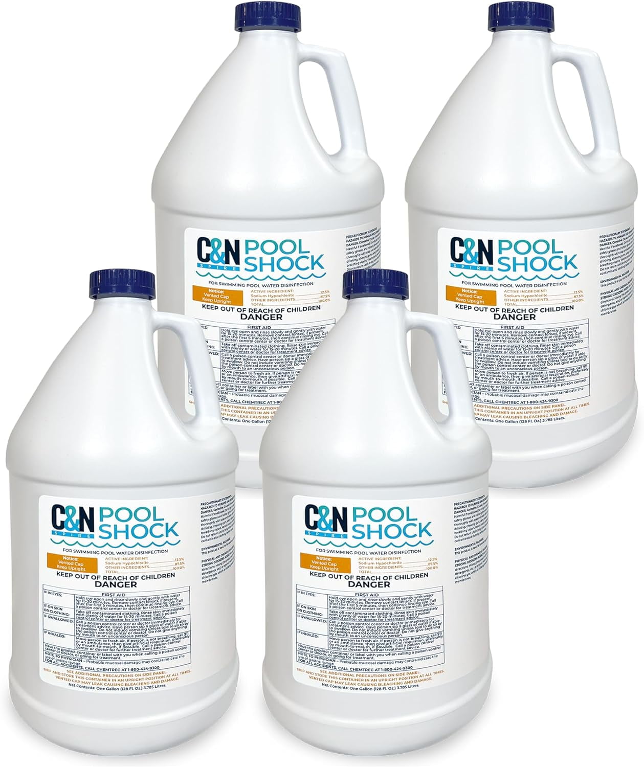 Liquid Pool Shock Sodium Hypochlorite 12.5 Percent Liquid Chlorine for Swimming Pool