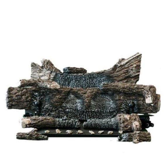 Liquid Propane Oak Log Set - Brown - 24 Inches - 8 Piece - Vent Free