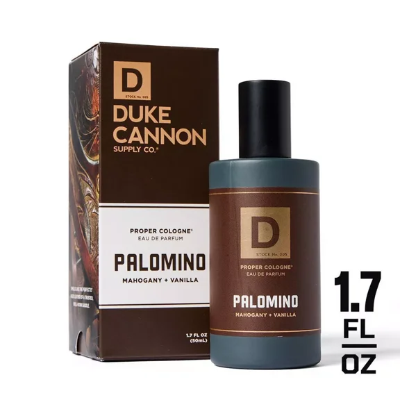 Duke Cannon Supply Co. Proper Cologne for Men - Palomino Scent of Mahogany and Vanilla - 1.7 fl oz
