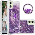 thumbnail image 1 of Liquid Quicksand Case for Samsung Galaxy A06 with Diamond Kickstand, Luxury Fun Glitter Sparkle Flowing Clear Bling Cover Case for Samsung Galaxy A06. -Purple, 1 of 14