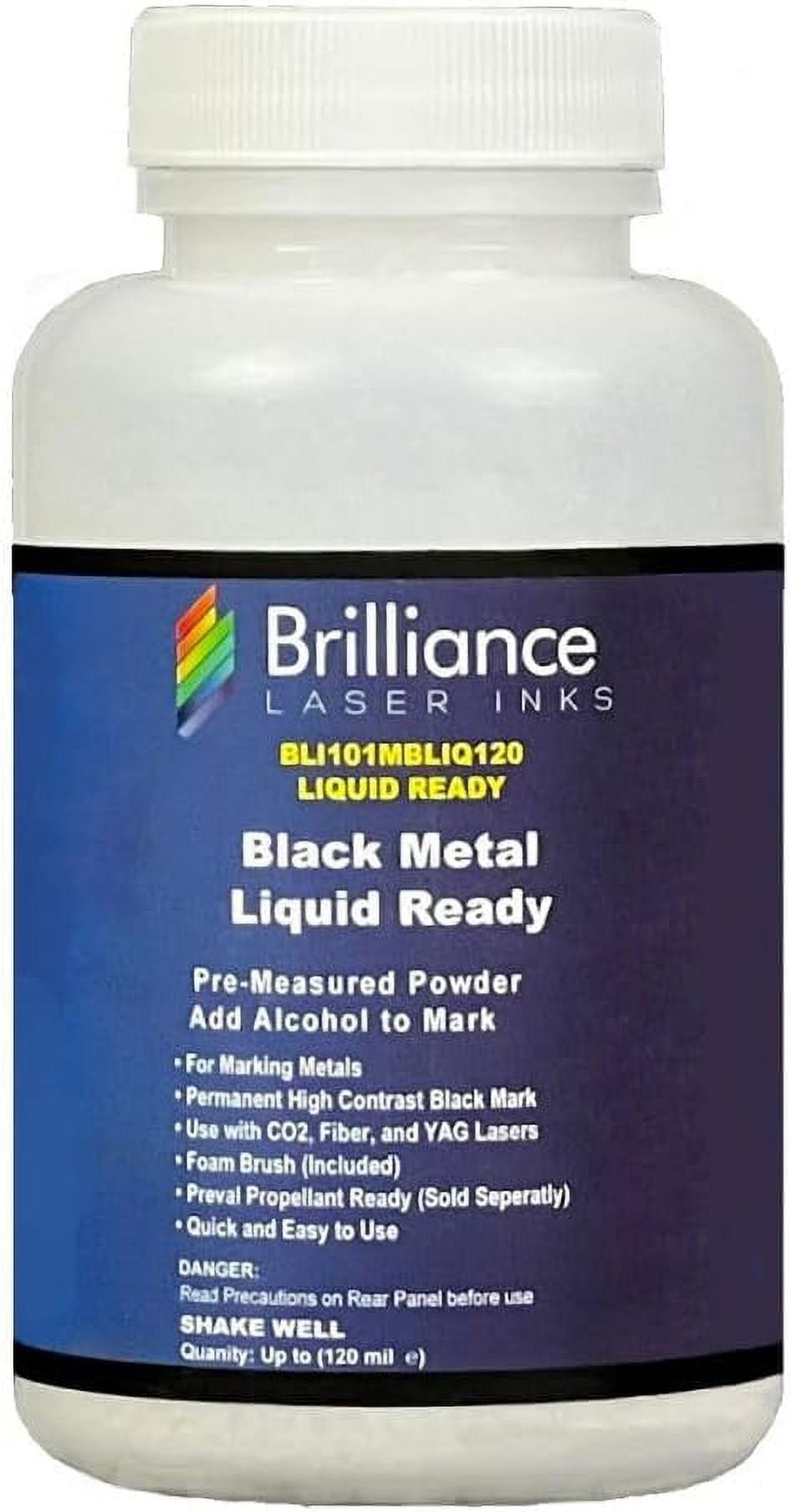 Liquid Ready Laser Marking Powder"Brilliance Laser Inks" BLI101MBLIQ120 Black Laser Ink for