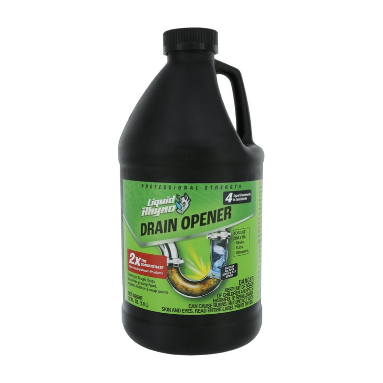 Liquid Rhyno 62 oz. Liquid Drain Opener, Clog Remover, 4 Treatments, 1-Pack (10963)