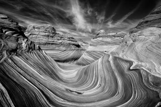 Liquid Rock - The Wave Canvas Art - Justin Hofman (12 x 18)