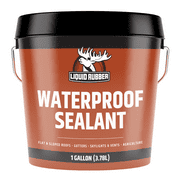 Liquid Rubber Multi-Surface Waterproof Sealant, Black, Indoor & Outdoor, 1 Gallon