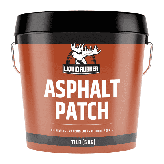 Liquid Rubber Asphalt Patch 11 lb– Ready-to-Use All-Weather Pothole Repair for Asphalt Driveways, Parking Lots & Roads