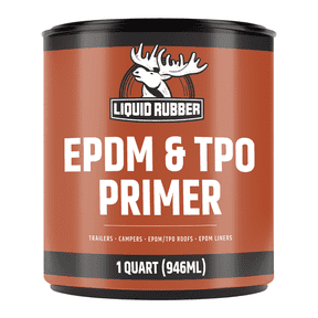 Liquid Rubber EPDM and TPO Primer, Rubber RV Roofing Coating, 1 Quart, 62 Sq ft Coverage