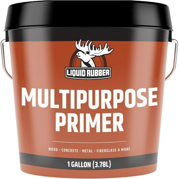 Liquid Rubber Multi-Purpose Clear Fast Drying Primer, Water-Based, 1 Gallon, 50 Sq ft Coverage