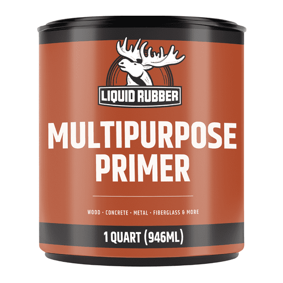 Liquid Rubber Multi-Purpose Clear Fast Drying Primer, Water-Based, 1 Quart, 12 Sq ft Coverage