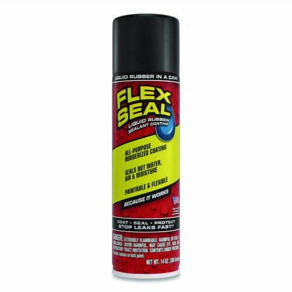 Liquid Rubber Sealant Coating Spray, 14 oz Can, Black | Bundle of 10