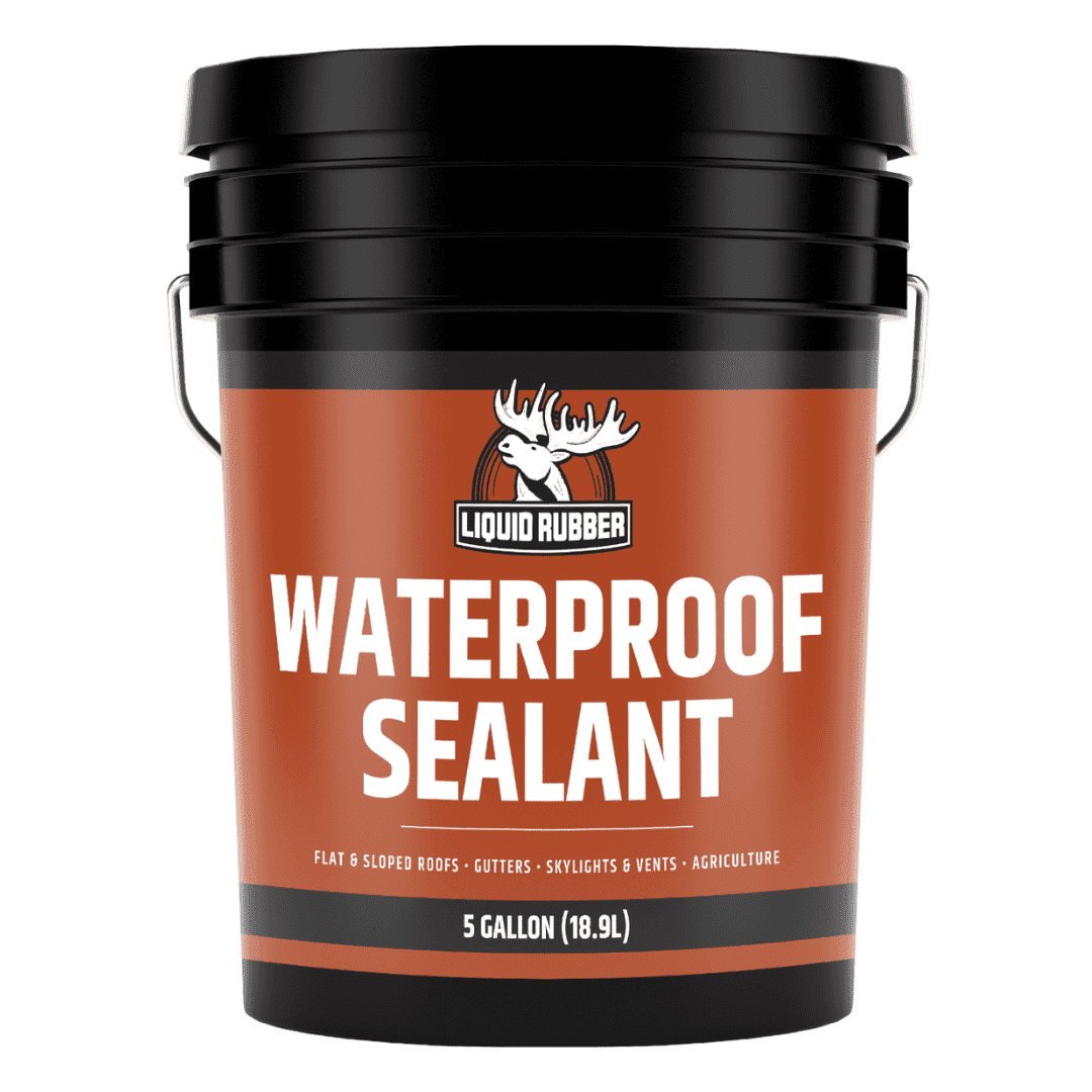 Liquid Rubber Multi-Surface Waterproof Sealant, Black, Indoor & Outdoor, 5 Gallon
