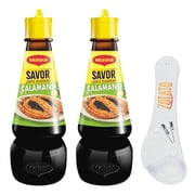 Liquid Seasoning with Calamansi Flavor 4.42 fl oz 2 Pack   Savory Citrus Soy Sauce Alternative for Marinades, Dipping & Cooking   Includes Measuring Spoon Bundle