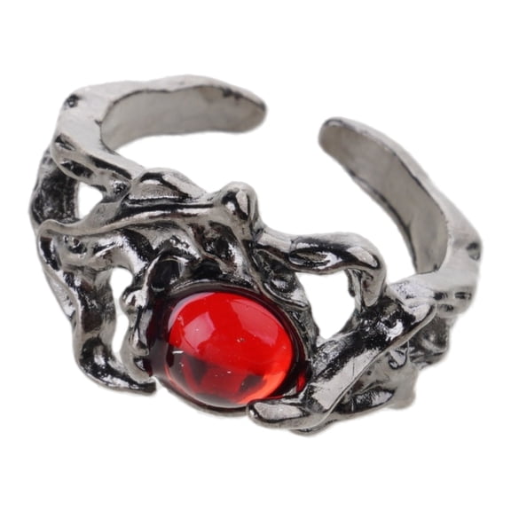 Liquid Shines Finish Copper Rings with Sun/Moons Designs Adjustable Fit Finger Accessories Jewelry for Couples