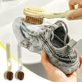 thumbnail image 1 of Liquid Shoe Brush for Laundry and Suede Cleaning | Soft Non-Scratch Encrypted Bristles | Comfortable Round ABS Grip | Extended Handle for Deep Cleaning | 1 Pack | Multipurpose Household Shoe Cleaner, 1 of 1