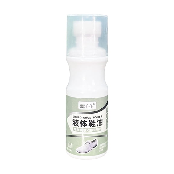Liquid Shoe Polish, 1 Pc Shoe Color Restorer, Instant Shoe Shine with Sponge Leather Shoe Polish for Dress Shoes, Boots, Shoes, Jackets, & More, 100ml, White