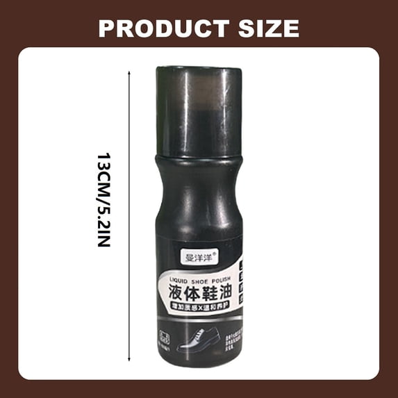 Liquid Shoe Polish,100ML/0.42oz,Brown,1PC