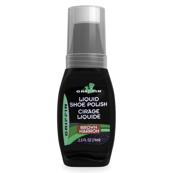 Griffin Brown Liquid Shoe Polish 2.5 fl oz