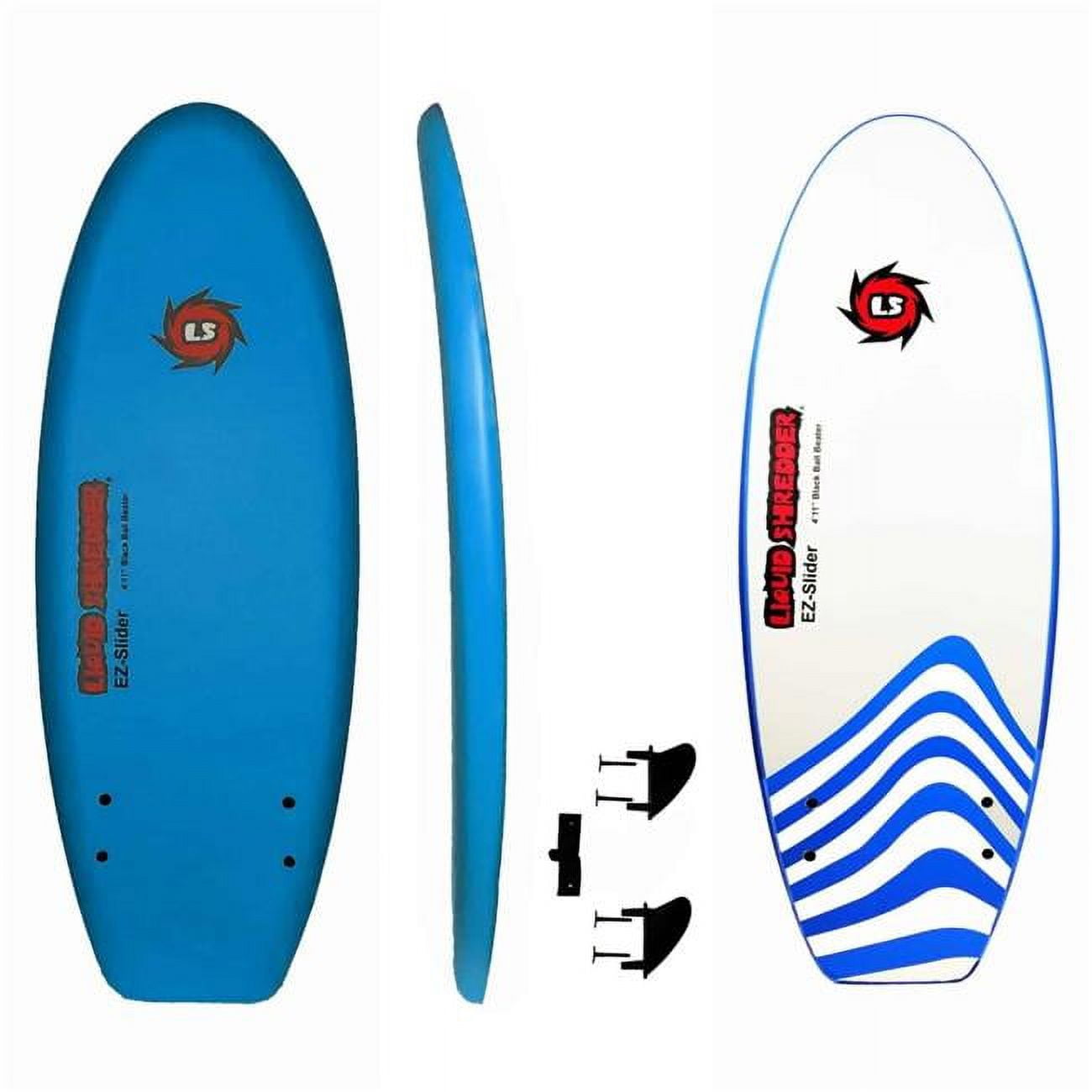 Liquid Shredder FSEZ411SB 4 ft. x 11 in. Black Ball Beater Surfboard