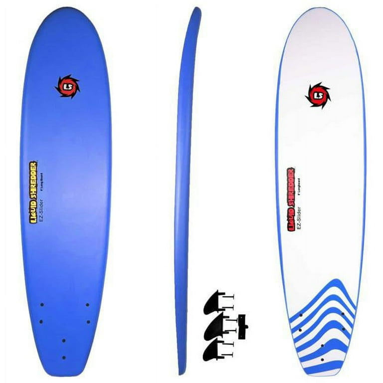 Liquid Shredder FSEZ8-SB 8 ft. EZ Slider Surfboard, Blue
