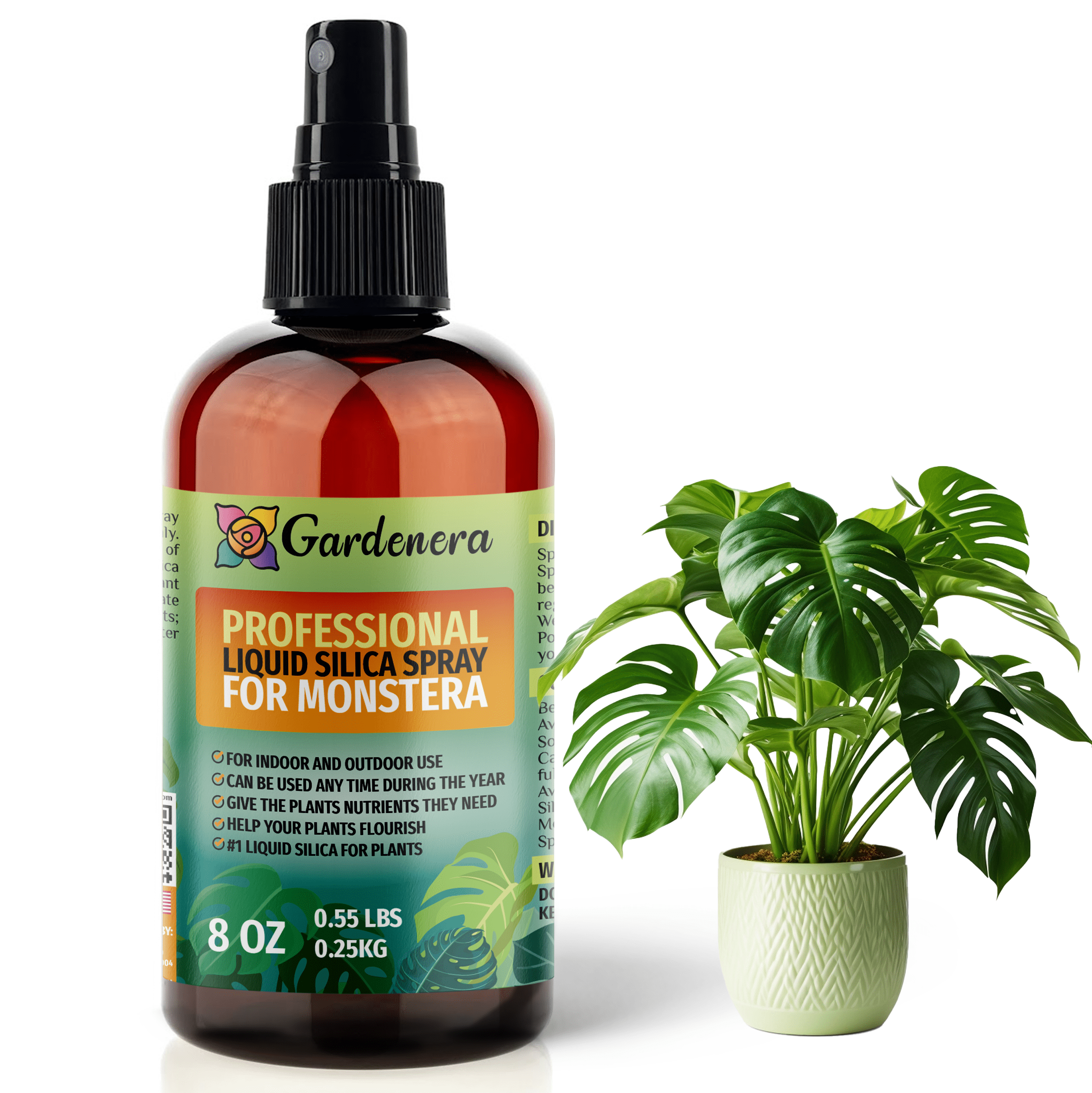 PREMIUM Bioavailable Silica Fertilizer for Monstera  8oz  Ideal for  Hydroponics & Soil  Healthier Plants with Strong Stalks - SPRAY -  Walmart.com