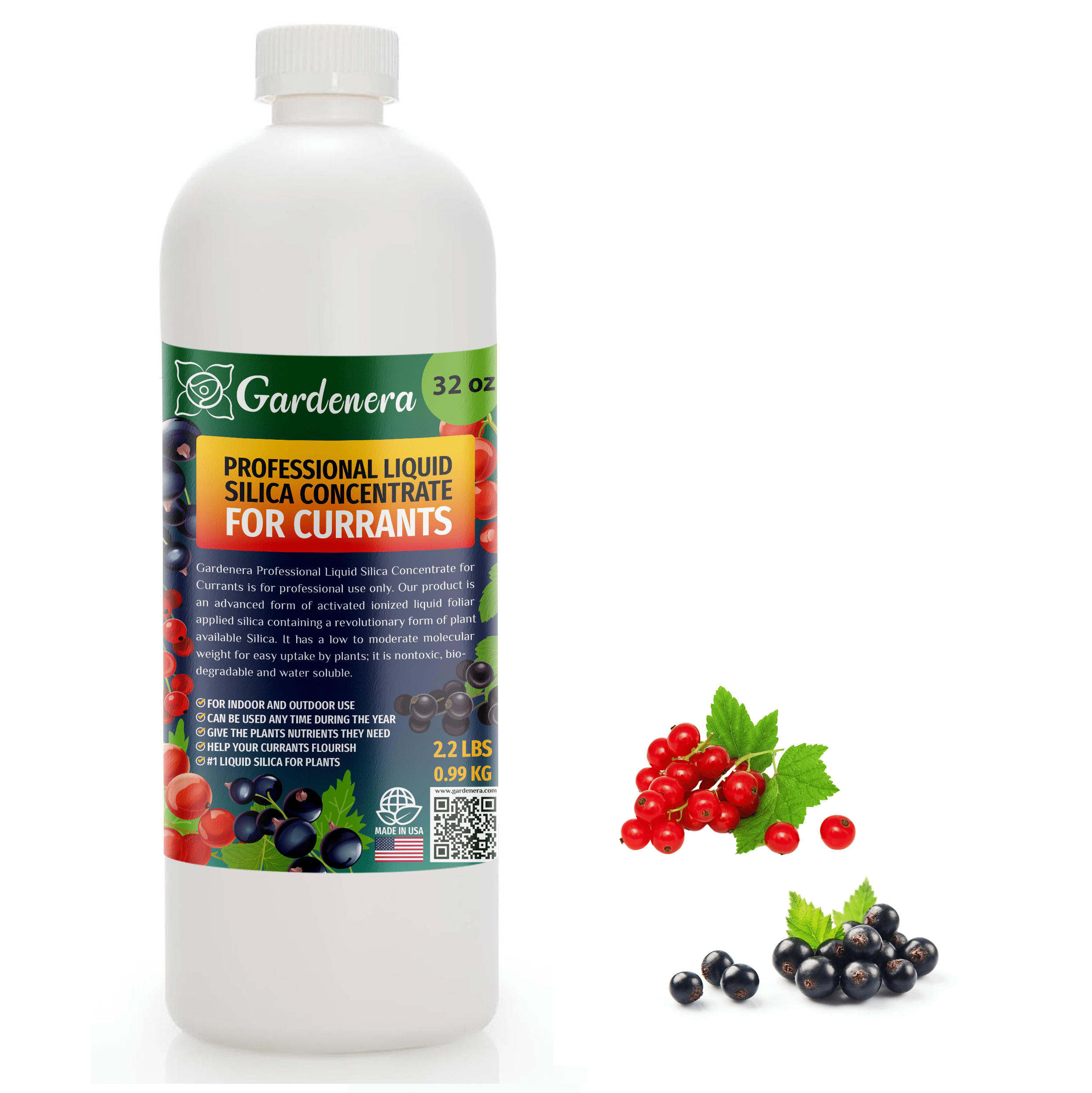 ⭐ 𝐁𝐄𝐒𝐓𝐒𝐄𝐋𝐋𝐄𝐑 Liquid Silica Plant Supplement - 32oz - CURRANTS Plants Liquid Silica Boost Fertilizer - Stronger Stems & Healthy Leaves for Indoor & Outdoor Currants (Makes 180 Gallons)