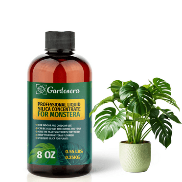 𝐏𝐑𝐄𝐌𝐈𝐔𝐌 Liquid Silica Plant Supplement - 8oz (250mL) - MONSTERA Bioavailable Silica Fertilizer – Ideal for Hydroponics & Soil – Healthier Plants with Strong Stalks (Makes 45 Gallons)