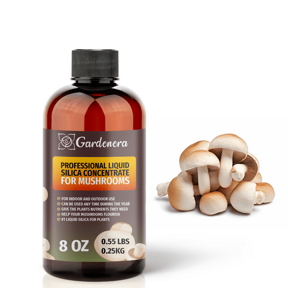 πππππππ Liquid Silica Plant Supplement - 8oz (250mL) - MUSHROOMS Plants Liquid Silica Boost Fertilizer - Stronger Stems & Healthy Leaves for Indoor & Outdoor Mushrooms Plants (Makes 45 Gallons)