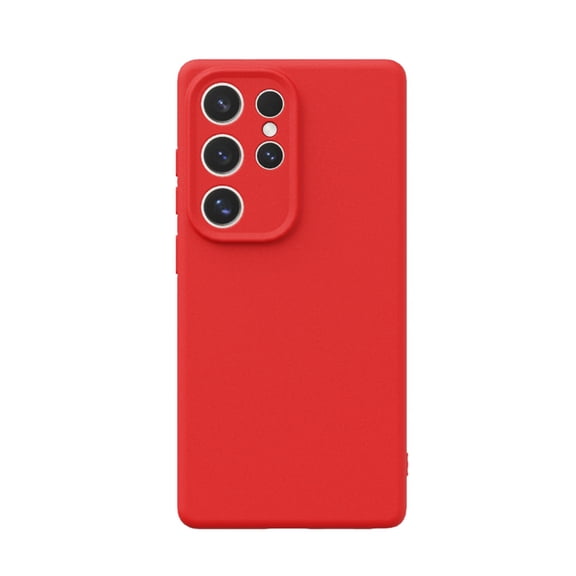 Liquid Silicone Case for Samsung Galaxy S22 Ultra, Premium Rubber Gel Silicone Case, Anti-Scratch Soft Microfiber Lining Case Flexible Bumper Cover for Samsung Galaxy S22 Ultra, Red