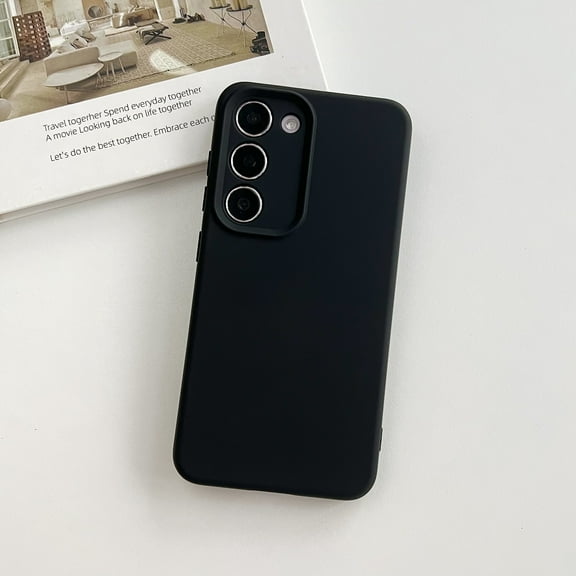 Liquid Silicone Case for Samsung Galaxy S25, Premium Rubber Gel Silicone Case, Full Protection Soft Microfiber Lining Case Anti-Scratch Flexible Bumper Phone Cover for Samsung Galaxy S25, Black