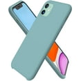 thumbnail image 1 of Liquid Silicone Case for iPhone 11, Slim Liquid Silicone Case with Open Bottom, Soft Gel Rubber Case Cover for iPhone 11(2019) 6.1 inch - Cactus, 1 of 12