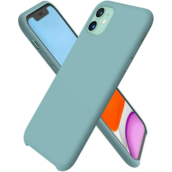 Liquid Silicone Case for iPhone 11, Slim Liquid Silicone Case with Open Bottom, Soft Gel Rubber Case Cover for iPhone 11(2019) 6.1 inch - Cactus