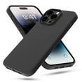 thumbnail image 1 of Liquid Silicone Case for iPhone 14 Case, Full Body Protective Cover, Shockproof, Slim Phone Case, Anti-Scratch, Black, 1 of 8