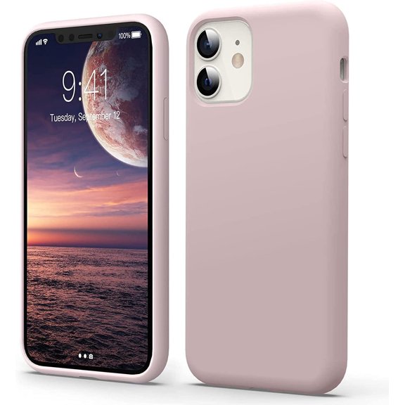 Liquid Silicone Case for iPhone 11 (6.1''), [Scratch-Resistant, Anti-Fingerprint, Shockproof] Protective Slim Fit Phone Case, 4-Layer Cover with Microfiber Lining, Silky-Soft Touch, Pink