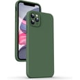 thumbnail image 1 of Liquid Silicone Case for iPhone 11 Pro, [Flat Edge Design] [Camera Protection] [Anti Fingerprint] 4 Layers Protect Scratch Proof Anti Drop Microfiber Phone Cover, 5.8", Green, 1 of 14