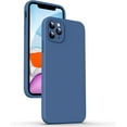thumbnail image 1 of Liquid Silicone Case for iPhone 11 Pro, [Flat Edge Design] [Camera Protection] [Anti Fingerprint] 4 Layers Protect Scratch Proof Anti Drop Microfiber Phone Cover, 5.8", Blue, 1 of 14