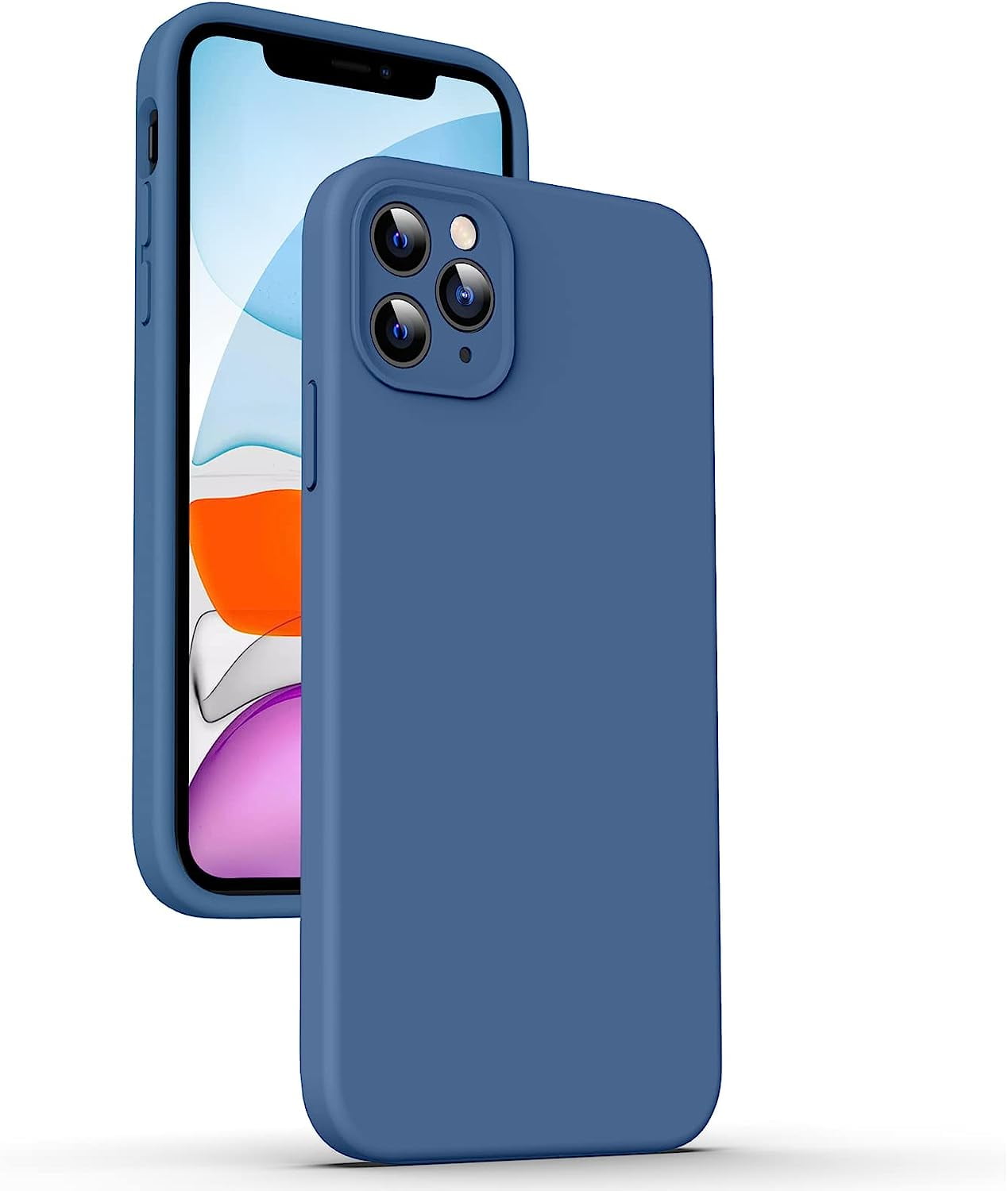 Liquid Silicone Case for iPhone 11 Pro Max, [Flat Edge Design