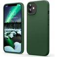 thumbnail image 1 of Liquid Silicone Case for iPhone 12/12 Pro, [Scratch-Resistant, Anti-Fingerprint, Shockproof] Protective Slim Phone Case, 4-Layer Cover with Microfiber Lining, Silky-Soft Touch, 6.1'', Green, 1 of 14