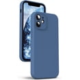 thumbnail image 1 of Liquid Silicone Case for iPhone 12, [Camera Protection] [Anti Fingerprint] [Wireless Charging] 4 Layer Phone Case Protective Cover, Built-in Microfiber Case Cover, 6.1", Blue, 1 of 14