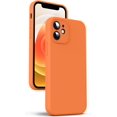 thumbnail image 1 of Liquid Silicone Case for iPhone 12, [Camera Protection] [Anti Fingerprint] [Wireless Charging] 4 Layer Phone Case Protective Cover, Built-in Microfiber Case Cover, 6.1", Orange, 1 of 14