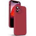 thumbnail image 1 of Liquid Silicone Case for iPhone 12, [Camera Protection] [Anti Fingerprint] [Wireless Charging] 4 Layer Phone Case Protective Cover, Built-in Microfiber Case Cover, 6.1", Red, 1 of 14