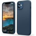 thumbnail image 1 of Liquid Silicone Case for iPhone 12 Mini (5.4''), [Scratch-Resistant, Anti-Fingerprint, Shockproof] Protective Slim Phone Case, 4-Layer Cover with Microfiber Lining, Silky-Soft Touch, Navy Blue, 1 of 14
