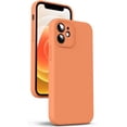 thumbnail image 1 of Liquid Silicone Case for iPhone 12 Mini, [Camera Protection] [Anti Fingerprint] [Wireless Charging] 4 Layer Phone Case Protective Cover, Built-in Microfiber Case Cover, 5.4", Orange, 1 of 14