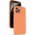 thumbnail image 1 of Liquid Silicone Case for iPhone 12 Pro, [Camera Protection] [Anti Fingerprint] [Wireless Charging] 4 Layer Phone Case Protective Cover, Built-in Microfiber Case Cover, 6.1", Orange, 1 of 15