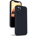 thumbnail image 1 of Liquid Silicone Case for iPhone 12 Pro Max, [Camera Protection] [Anti Fingerprint] [Wireless Charging] 4 Layer Phone Case Protective Cover, Built-in Microfiber Case Cover, 6.7", Black, 1 of 14
