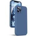 thumbnail image 1 of Liquid Silicone Case for iPhone 12 Pro Max, [Camera Protection] [Anti Fingerprint] [Wireless Charging] 4 Layer Phone Case Protective Cover, Built-in Microfiber Case Cover, 6.7", Blue, 1 of 15