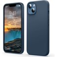 thumbnail image 1 of Liquid Silicone Case for iPhone 13 (6.1''), [Scratch-Resistant, Anti-Fingerprint, Shockproof] Protective Slim Fit Phone Case, 4-Layer Cover with Microfiber Lining, Silky-Soft Touch, Navy Blue, 1 of 14